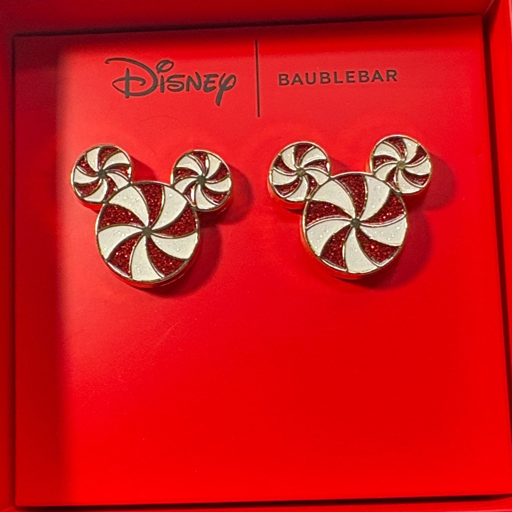 BaubleBar Disney Red and Silver Earrings